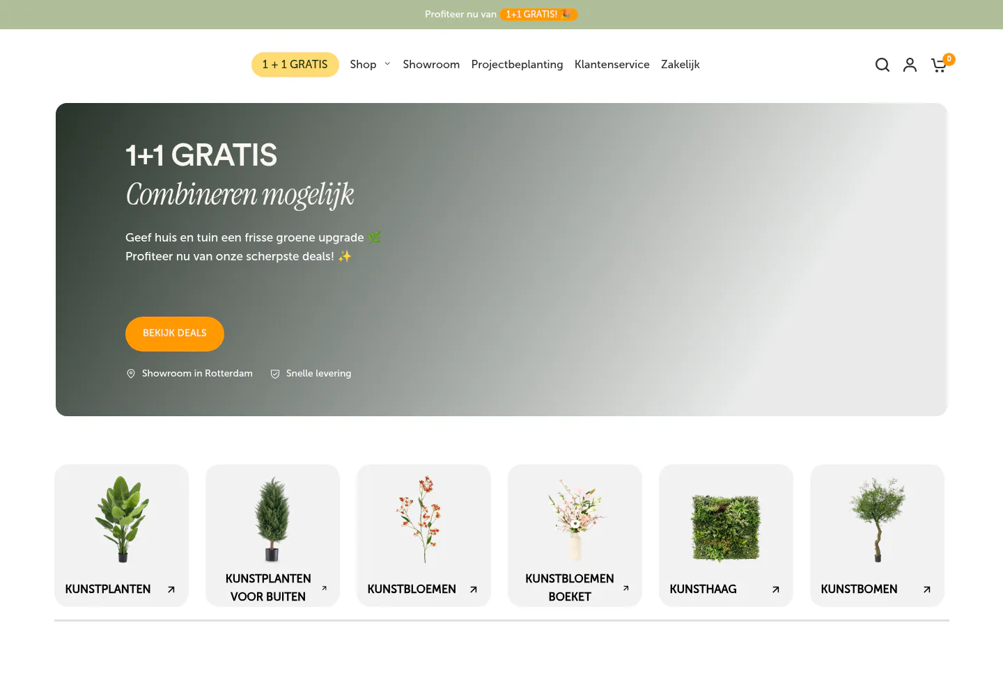Easyplants webshop on desktop
