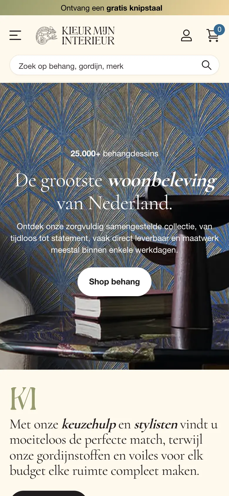 Kleurmijninterieur webshop mobiel