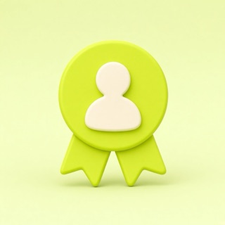Icon of a medal with a person