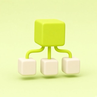 Icon of a diagram with connected blocks
