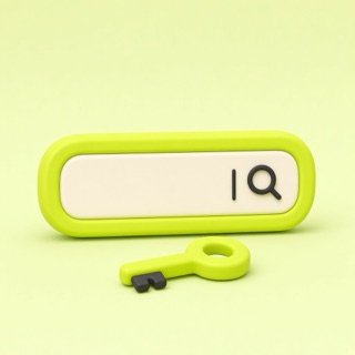 Icon of a search bar with a key